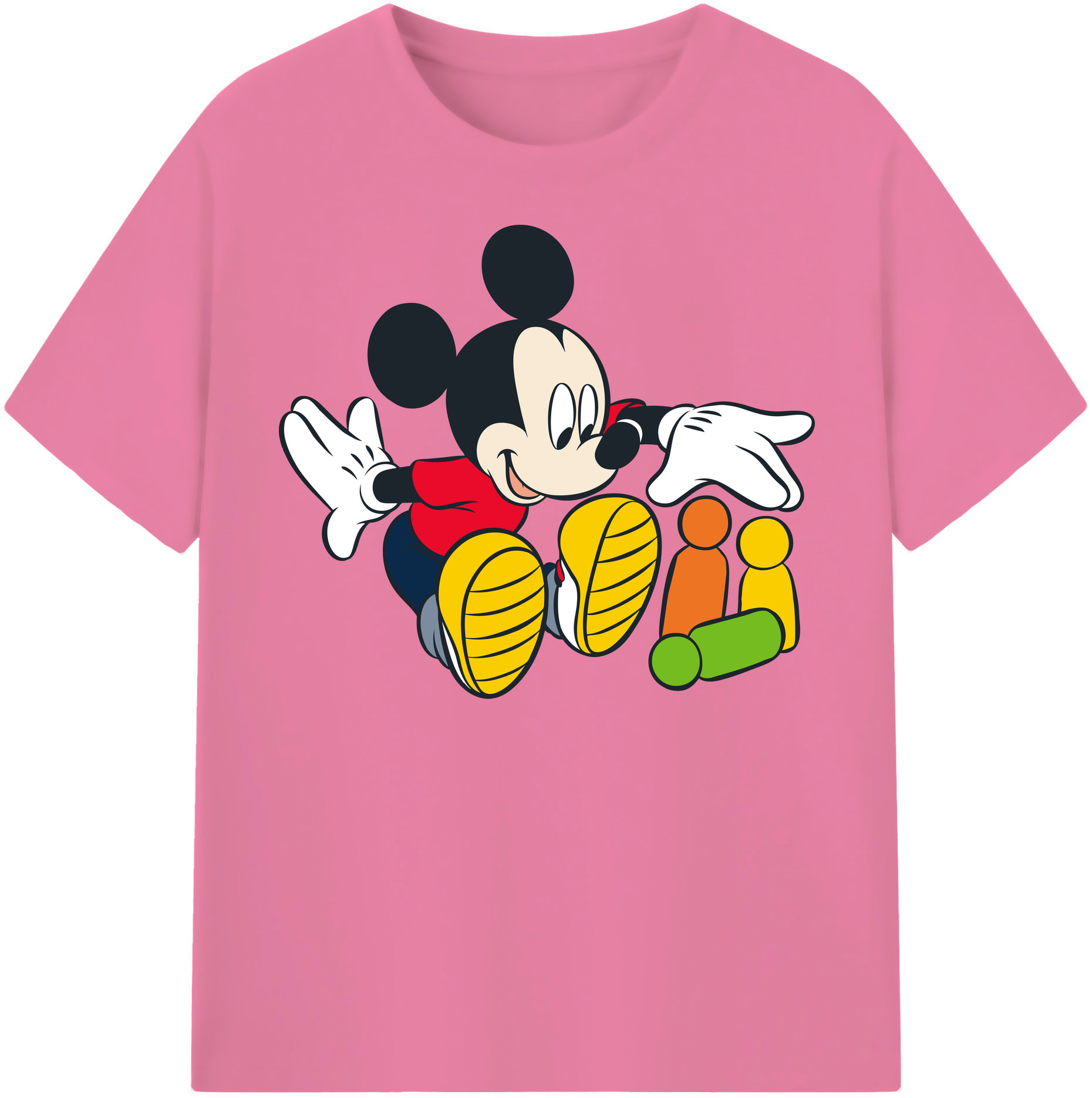 （画像用） ミッキーマウス Mickey Mouse 綿100％半袖Tシャツ（フロントプリント）